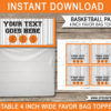 Basketball Party Favor Bag Toppers