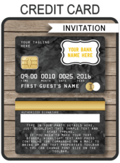 Black Credit Card Invitations | Mall Scavenger Hunt Party Invitations | Shopping Party Theme | Editable & Printable DIY Template | $7.50 INSTANT DOWNLOAD via simonemadeit.com