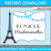 Welcome Sign Bonjour Mademoiselles