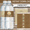 Camping Party Water Bottle Labels