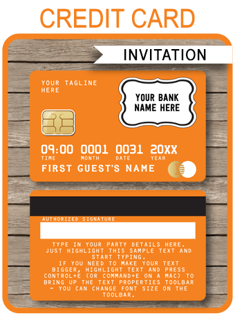 sample credit card details