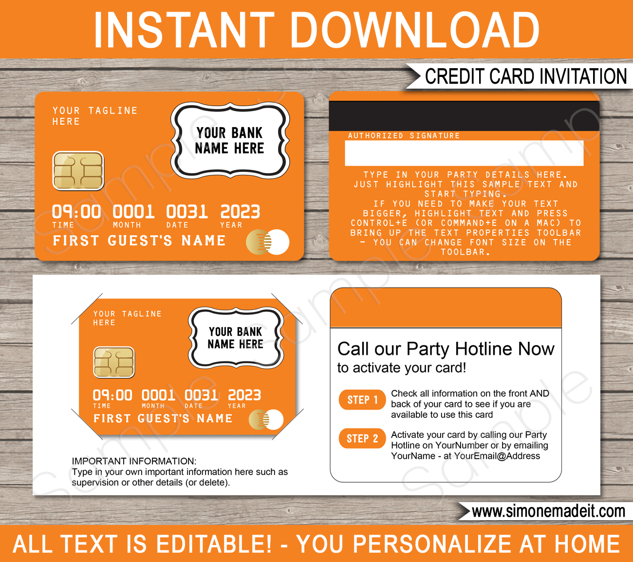 orange-credit-card-invitations-template-printable-shopping-invites