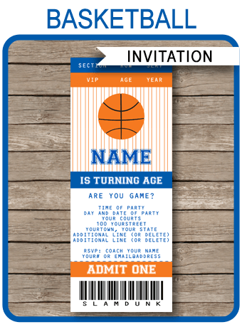 basketball invitations