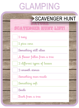 Printable Cing Checklist Template Photography Package Pricing List Template Wedding Scavenger Cing List Template
