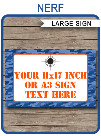 nerf birthday party signs blue camo printable nerf party decorations