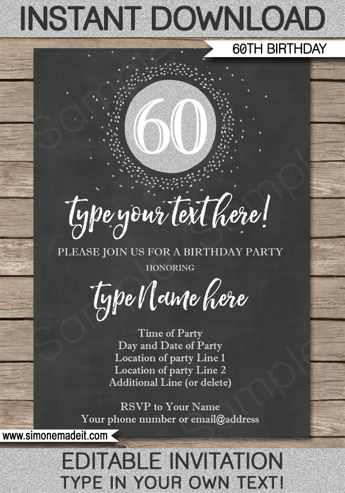 Blue Birthday Party Invite Template Blue Watercolor Editable Birthday Invitation Instant Download Customer Birthday Printable