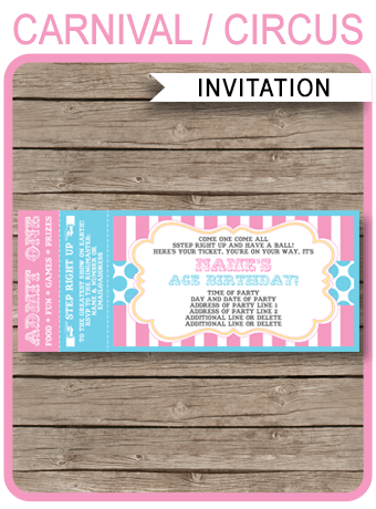 carnival invitation