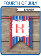 Fourth of July Party Banner template