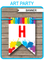 Art Party Banner template