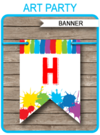 Art Party Banner template