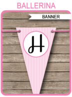 Ballerina Party Banner template