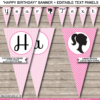 Barbie Party Pennant Banner