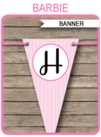 Barbie Party Banner template