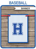 Baseball Party Banner template