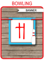 Bowling Banner Template - Happy Birthday Banner - Birthday Party - Editable and Printable DIY Template - INSTANT DOWNLOAD $4.50 via simonemadeit.com
