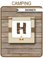 Camping Party Banner template