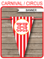 Carnival Party Banner template – red