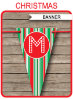 Christmas Banner template – red & green
