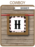 Cowboy Party Banner template