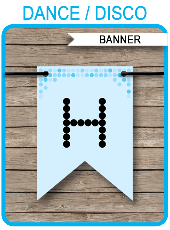dance banner template blue disco birthday banner blue christmas invitation