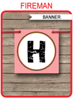 Fireman Party Banner template