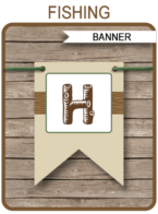 Fishing Party Banner template