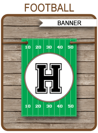 Football Party Banner Template | Birthday Banner | Editable Bunting