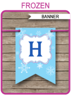 Frozen Party Banner Template - Happy Birthday Banner - Birthday Party - Editable and Printable DIY Template - INSTANT DOWNLOAD $4.50 via simonemadeit.com