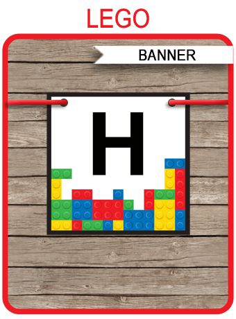 Lego Party Banner Template Happy Birthday Banner Editable Bunting