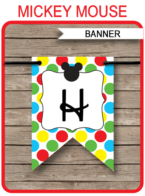 Mickey Mouse Party Banner template