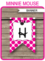 Minnie Mouse Party Banner template – pink