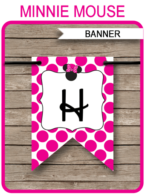 Minnie Mouse Party Banner template – pink