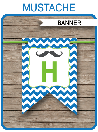 Mustache Party Banner Template | Birthday Banner ... - 340 x 460 png 66kB