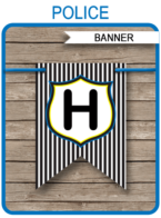 Police Party Banner template