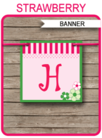 Strawberry Party Banner template