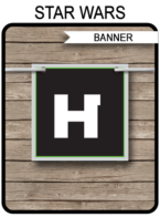 Star Wars Party Banner template – black