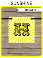 Sunshine Party Banner template
