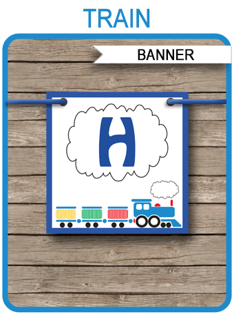 train party banner template happy birthday banner editable bunting