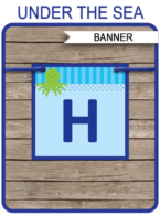 Printable Under the Sea Pennant Banner