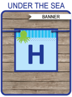 Printable Under the Sea Pennant Banner