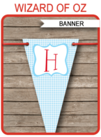 Wizard of Oz Party Banner template