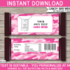 Pink Camo Army Candy Bar Wrappers