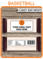 Basketball Hershey Candy Bar Wrappers | Birthday Party Favors | Personalized Candy Bars | Editable Template | INSTANT DOWNLOAD $3.00 via simonemadeit.com