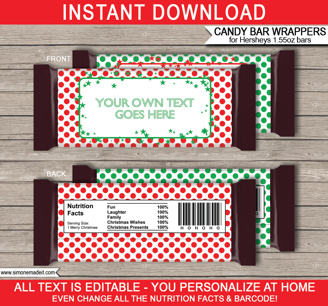 Christmas Candy Bar Wrappers Free - Printable Snowman Candy Bar ...