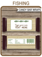 Fishing Hershey Candy Bar Wrappers template