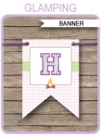Glamping Party Banner template