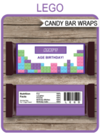 Lego Friends Hershey Candy Bar Wrappers | Birthday Party Favors | Personalized Candy Bars | Editable Template | INSTANT DOWNLOAD $3.00 via simonemadeit.com