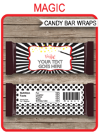 Magic Hershey Candy Bar Wrappers | Birthday Party Favors | Personalized Candy Bars | Editable Template | INSTANT DOWNLOAD $3.00 via simonemadeit.com