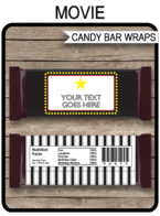 Movie Hershey Candy Bar Wrappers template