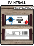 Paintball Hershey Candy Bar Wrappers template